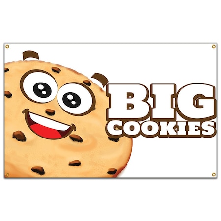 Signmission Big Cookies Banner Concession Stand Food Truck Single Sided B-120 Big Cookies19